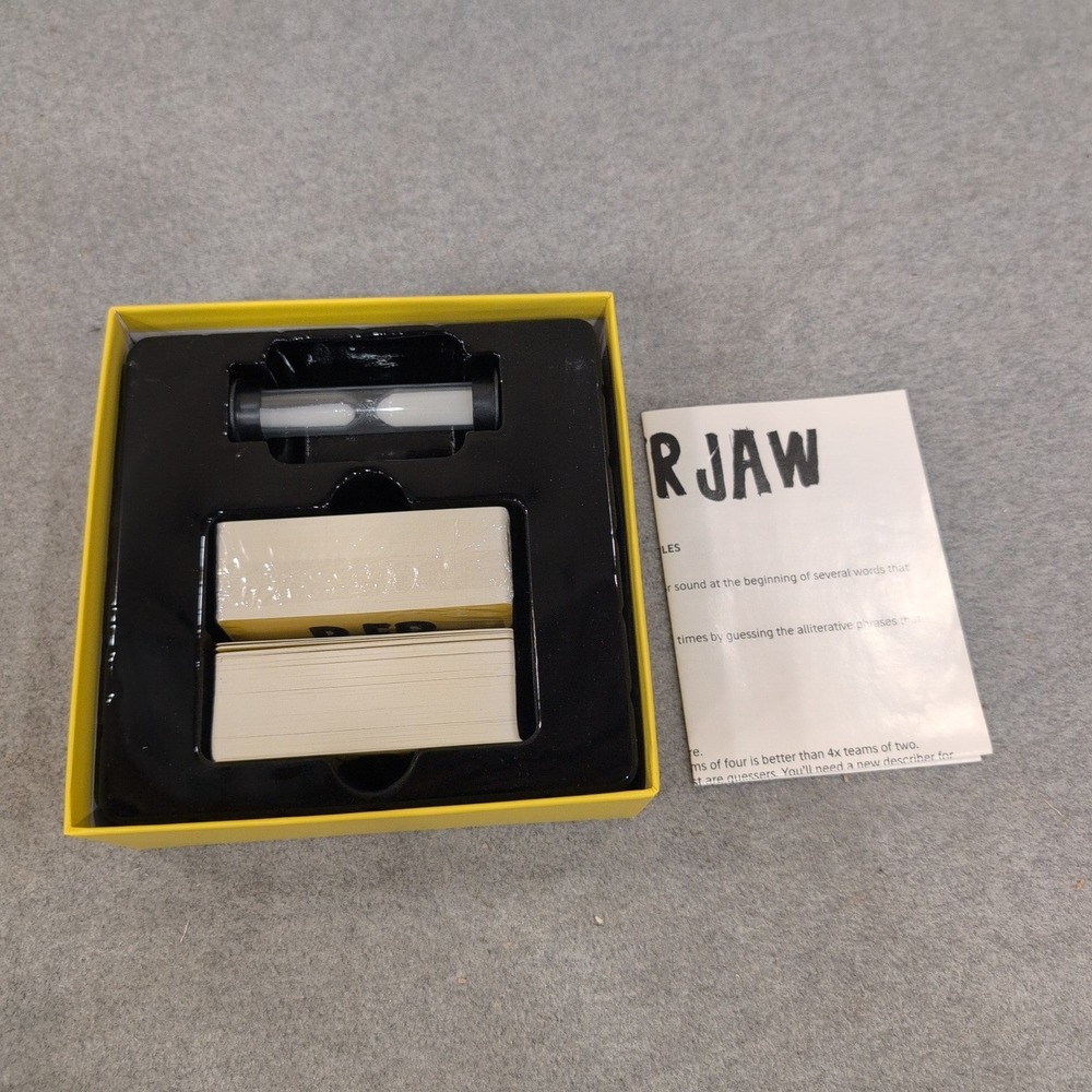 Clarendon Games Jabber Jaw Party Card Game Yellow Box Alliteration Mime Guessing - Picture 3 of 3